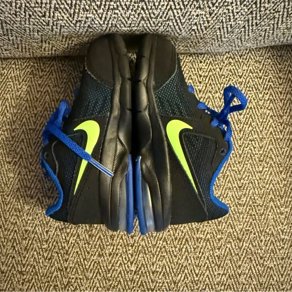 NIKE Black Royal Blue Lime Green Sneakers‎ Baby Toddler Size 6